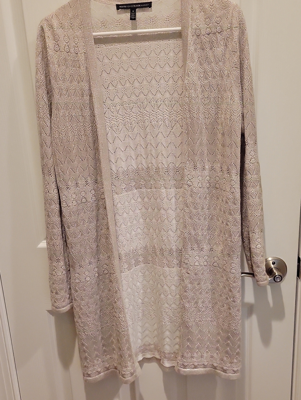 WHBM dressy sweater with silver threads